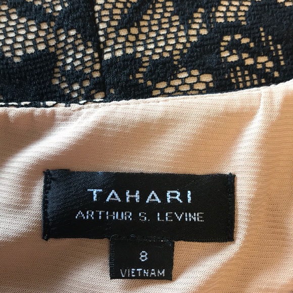 Tahari Nude/Black Lace Dress - Picture 2 of 2